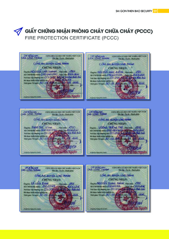 Chứng nhận phòng cháy chữa cháy - Dịch Vụ Bảo Vệ Sài Gòn Thiên Bảo - Công Ty Cổ Phần Dịch Vụ Bảo Vệ Sài Gòn Thiên Bảo